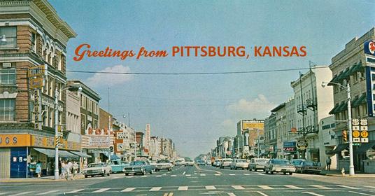 Vintage Pittsburg KS postcard